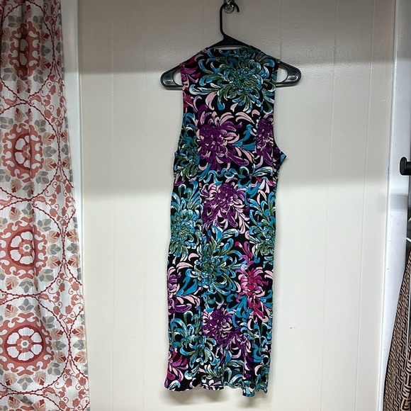 NWT Nicole Miller Floral Colorful sleeveless Dress - Picture 5 of 9